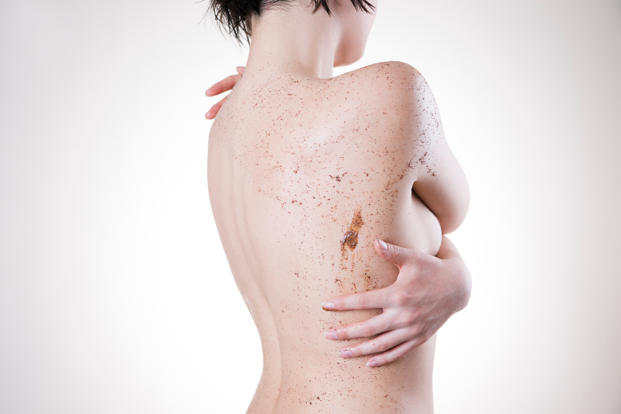 Body care, skin peeling back